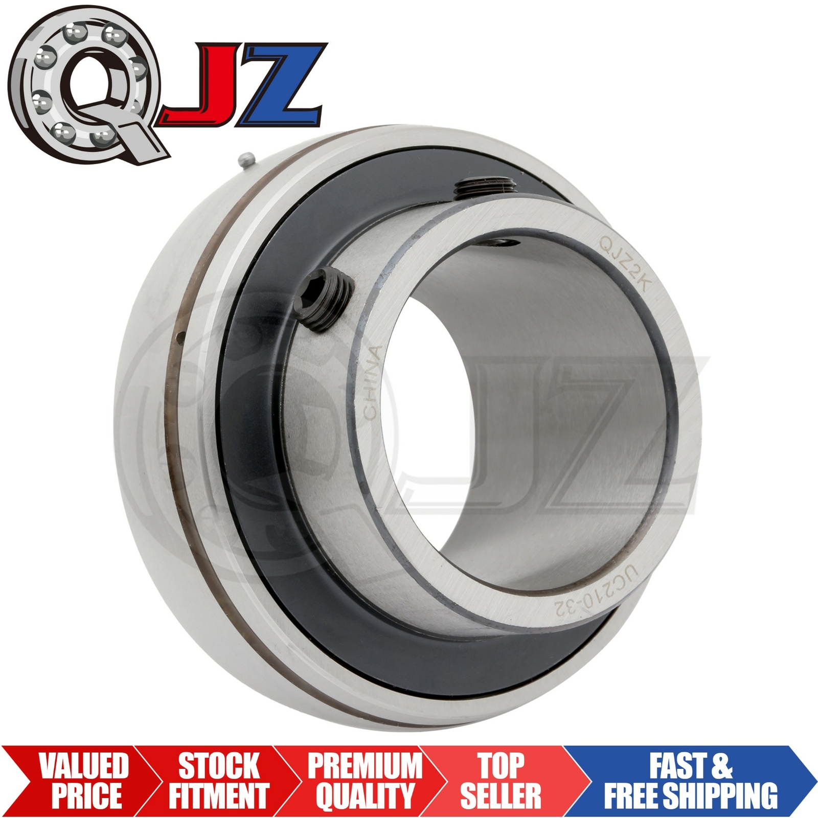 [Qty.1] New UC210-32 Insert Ball Bearing w/ Set-Screw Locking For 2″ Shaft