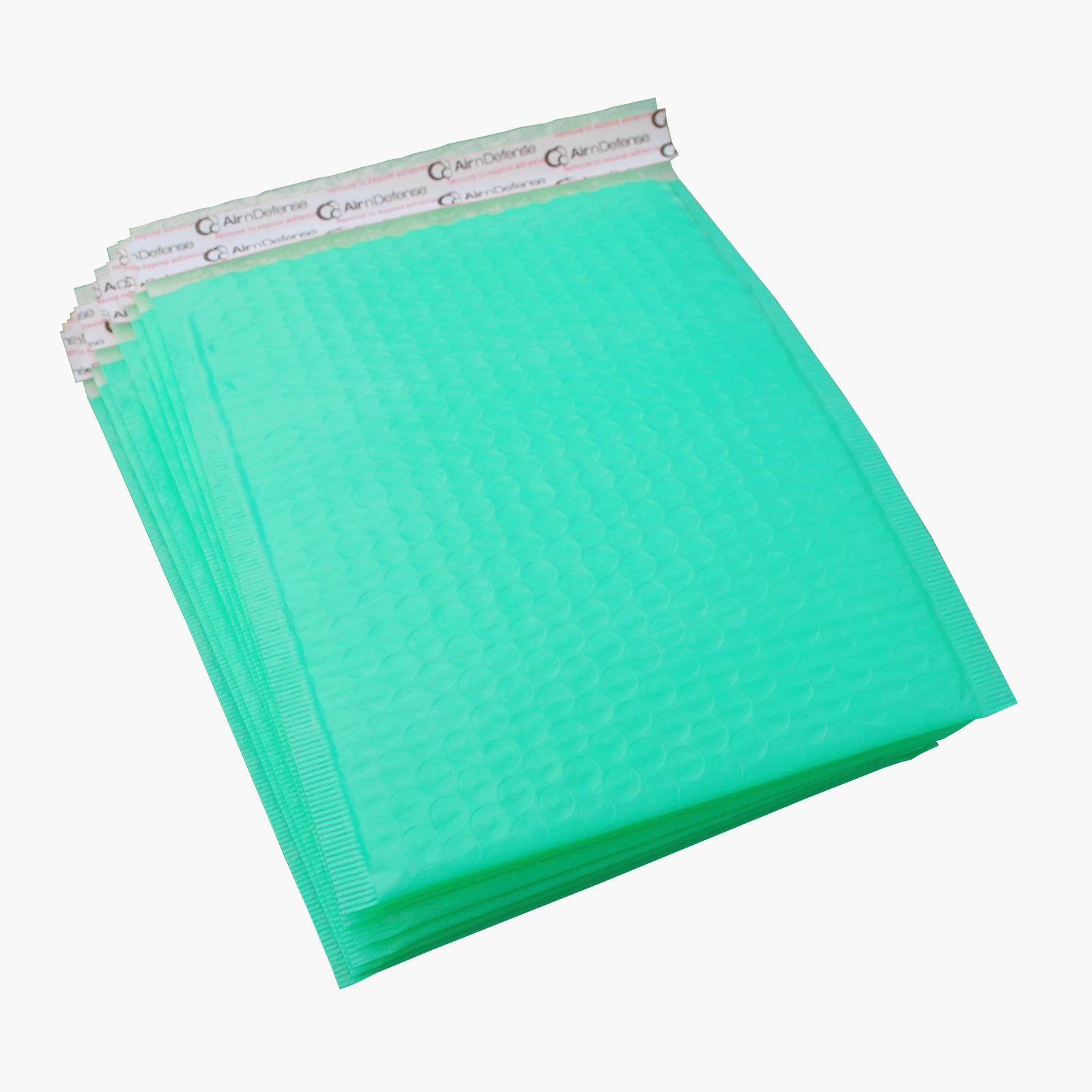 AirnDefense Any Size Green Poly Bubble Mailers Plastic Shipping Padded Envelopes