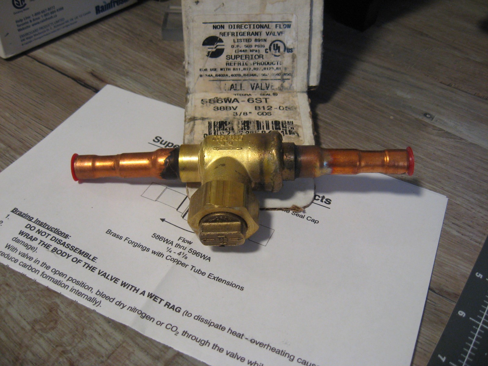 NEW Superior Refrigeration 586WA-10ST Ball Valve 5/8″ ODS 700 PSIG