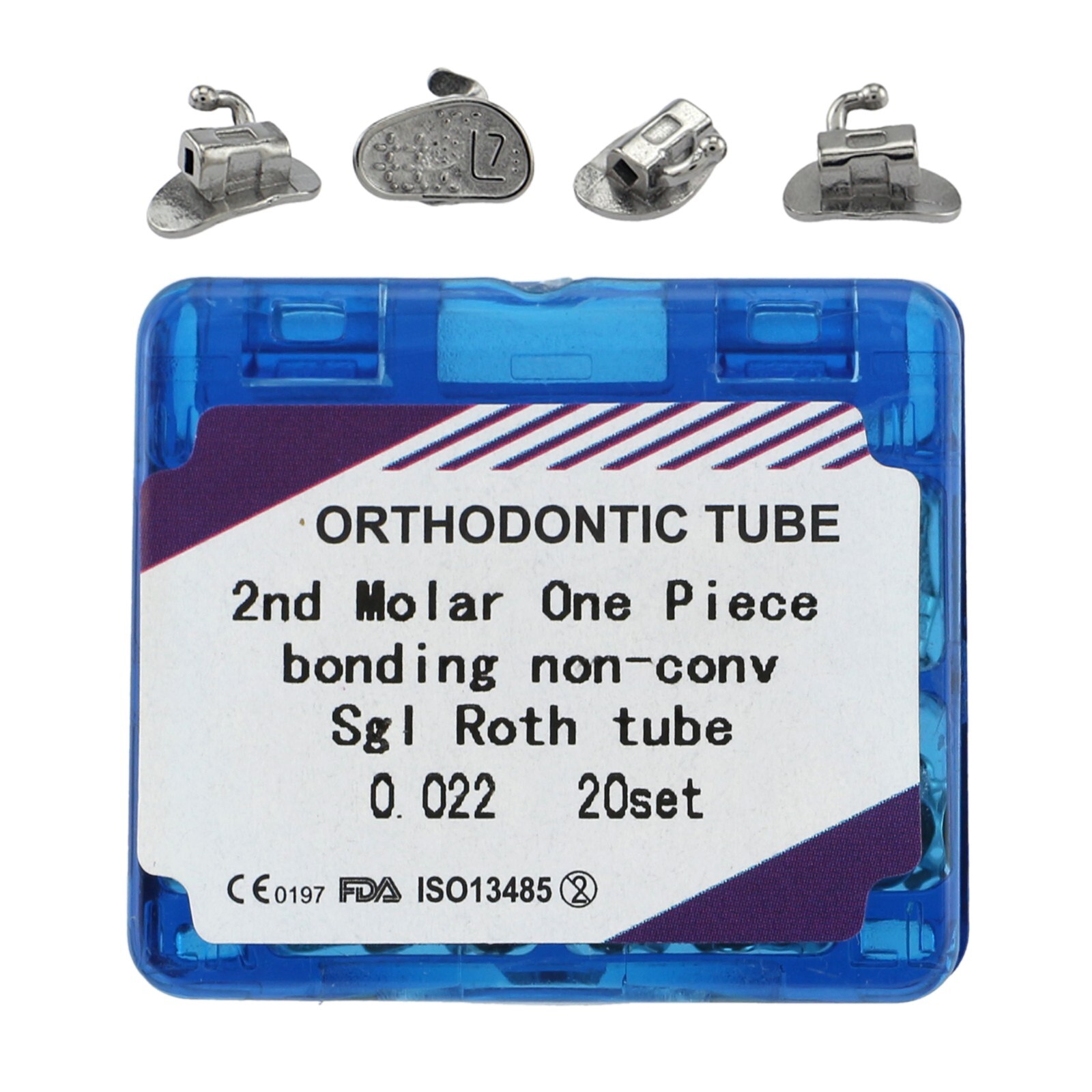 20 Sets Dental Orthodontic Buccal Tubes Roth MBT 022 1st 2nd Molar Monoblock
