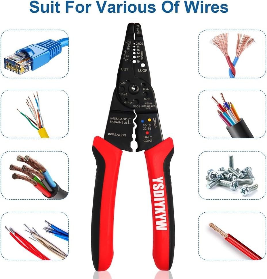Wire Stripper, 3rd Generation Wire CrimpingTool, 8IN Professional Wire Strippers
