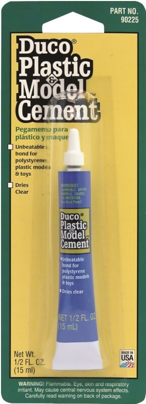 Devcon 90225 Plastic and Model Cement, Clear, 0.5 oz Tube