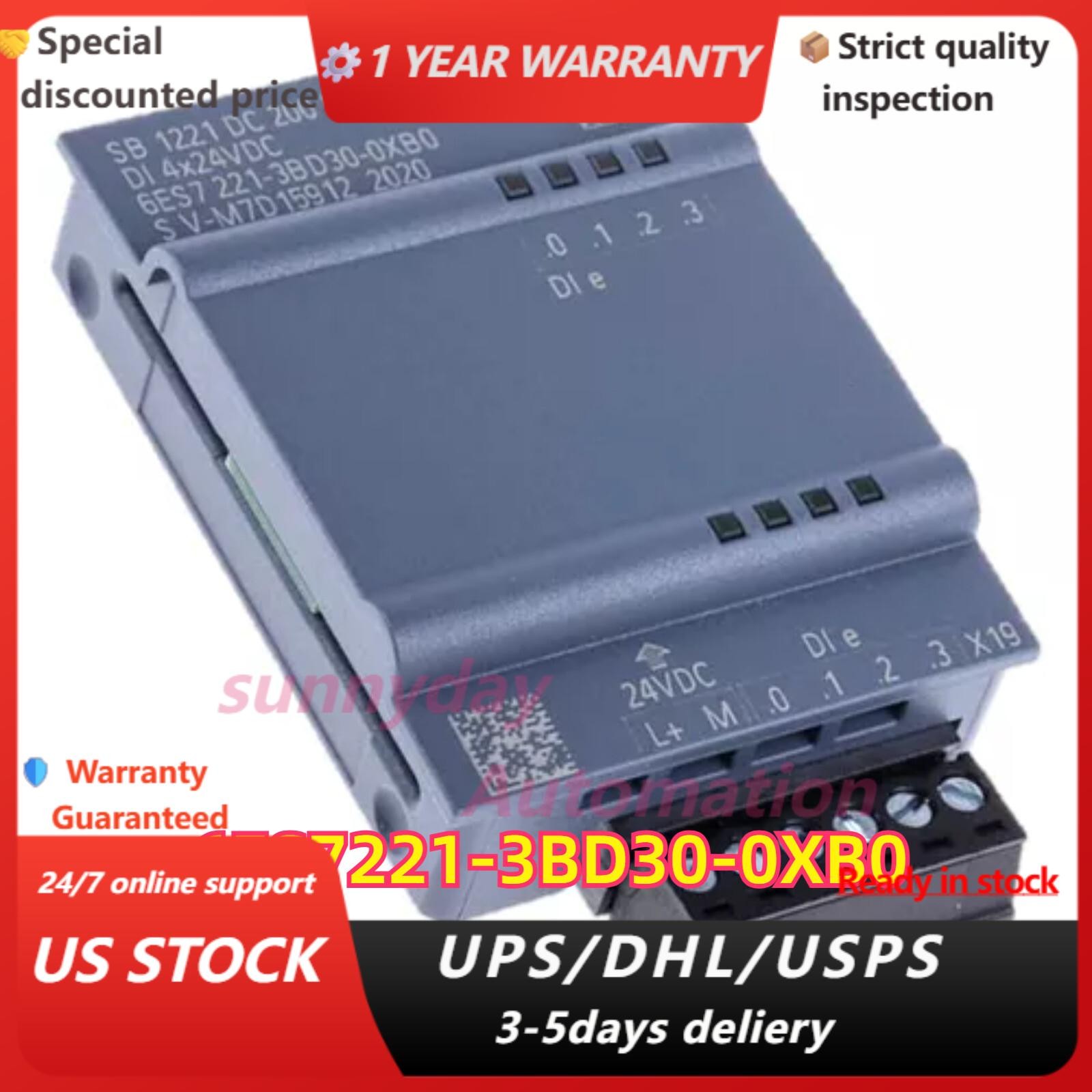 New Siemens 6ES7 221-3BD30-0XB0 S7-1200 Digital input SB 1221 6ES7221-3BD30-0XB0