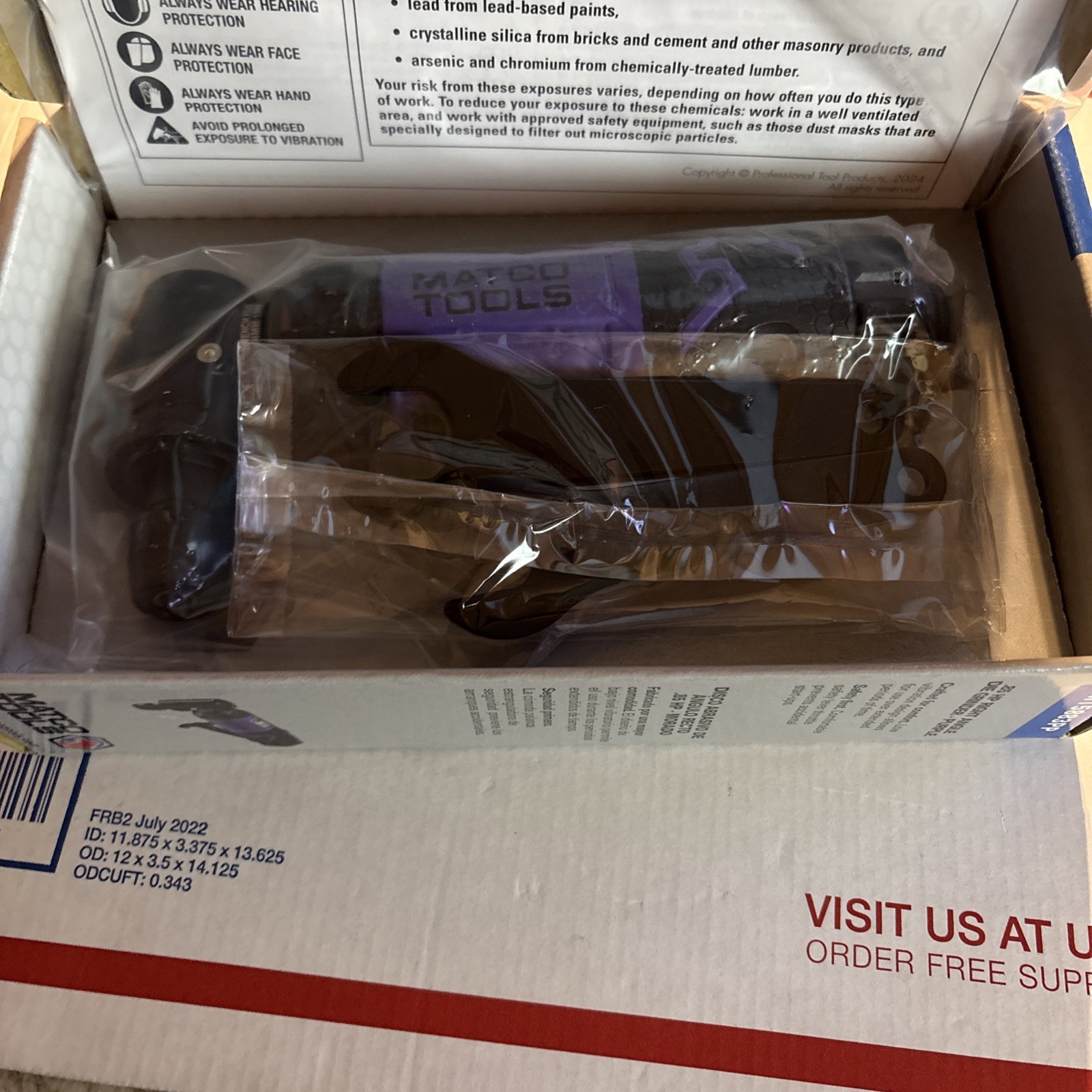 Matco Tools .85HP Right Angle Die Grinder Purple MT5883PP NIB NEW