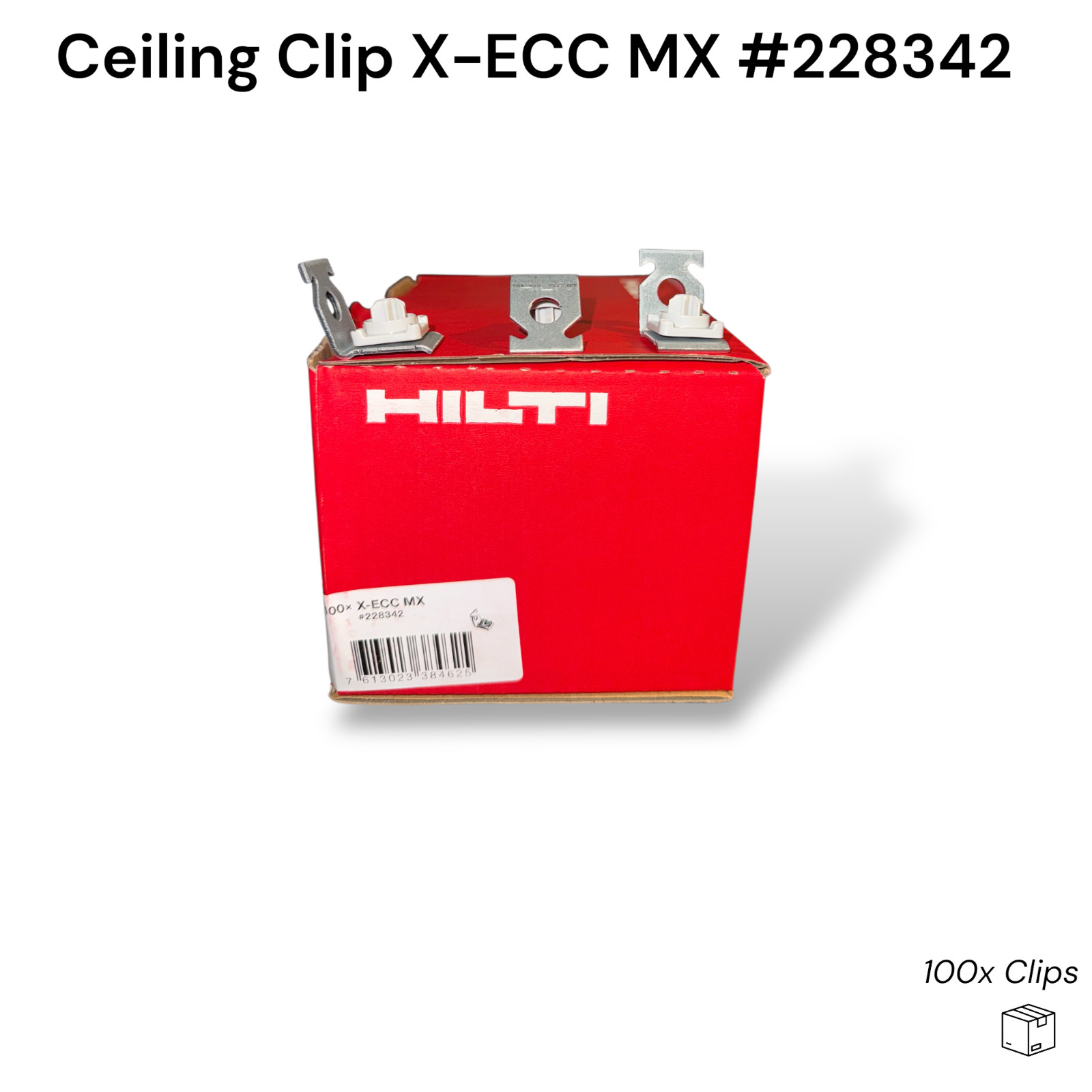 Hilti X-ECC MX Ceiling Clip #228342 (100/Box) BX3 BX4 GX3 DX Fastening Clip