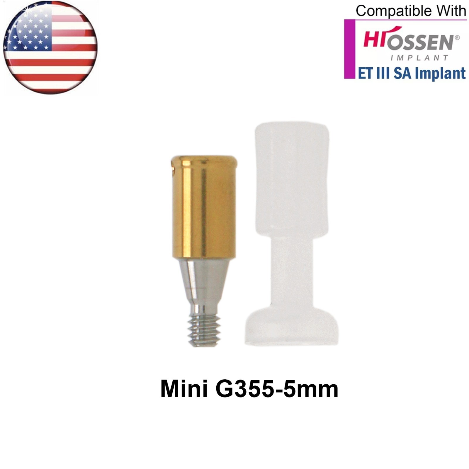 US Dental Mini Overdenture Locator Abutment & Male Caps Fits Hiossen Osstem ET