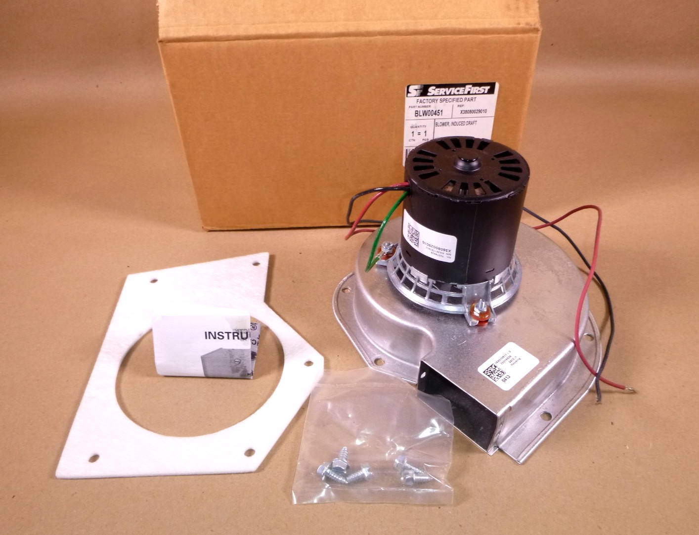BLW00451 OEM Trane/Service First Combustion Blower Draft Inducer 208-230V 1/35Hp
