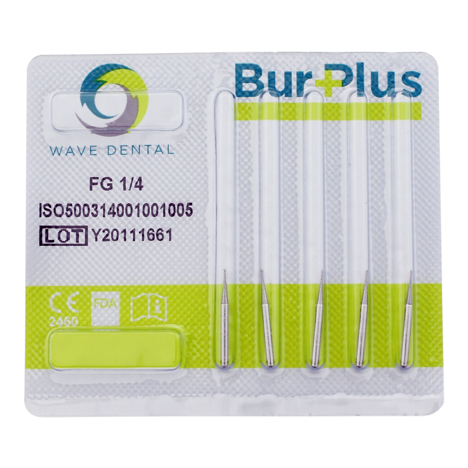 Wave Dental Round Burs FG 1/4 Carbide Burs High Speed Friction Crip Midwest 19mm