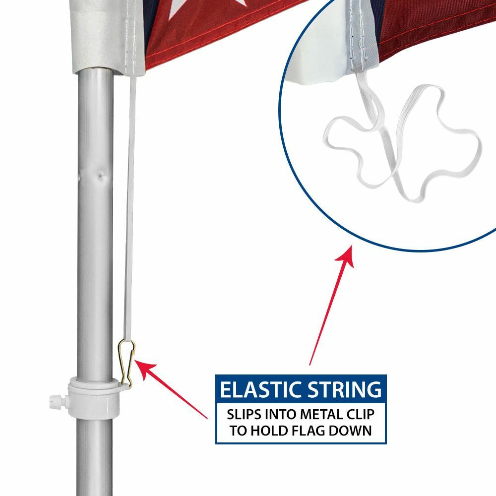 “USA” Advertising Super Flag & Pole Kit fifty 50 stars stripes America US