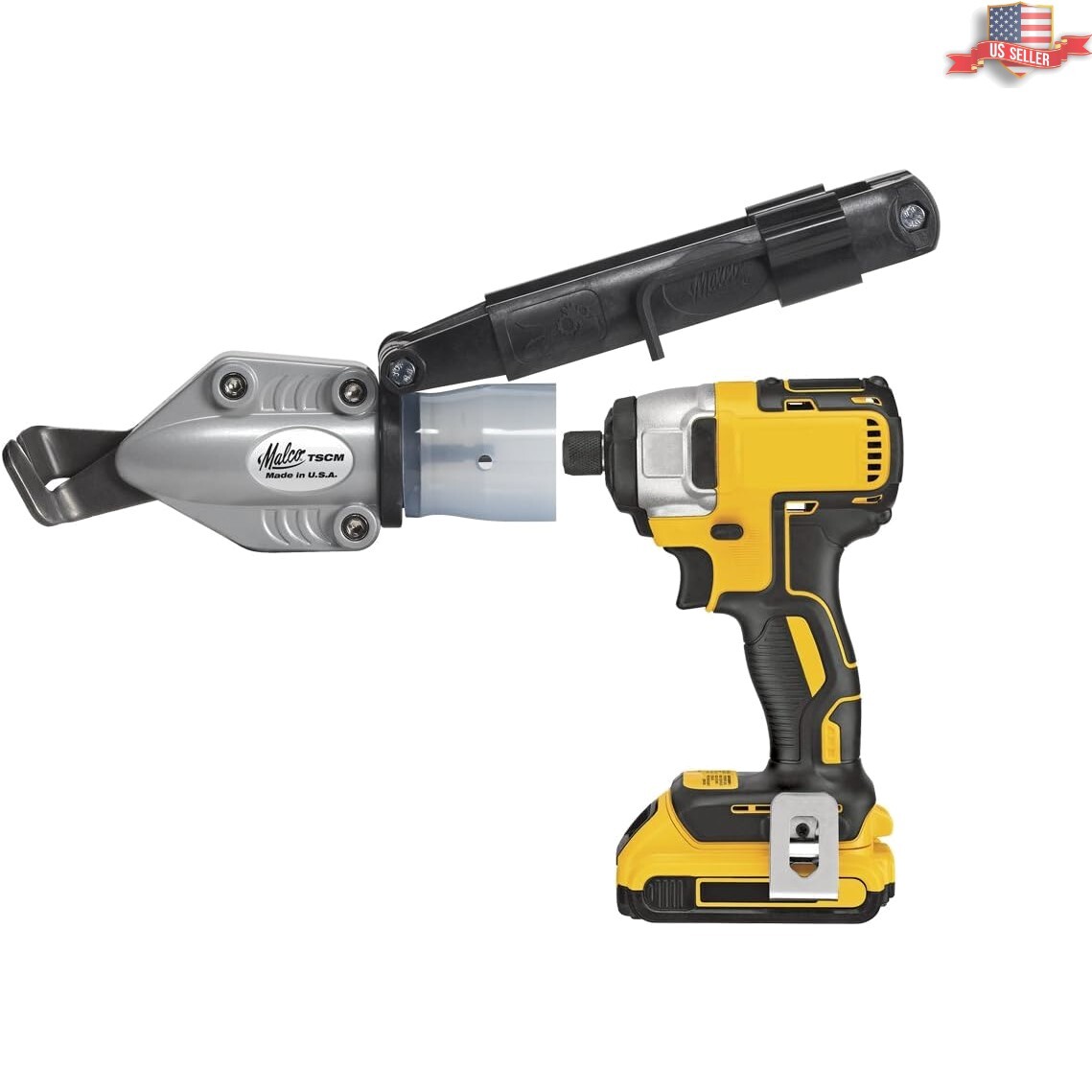 Hardened Carbon Steel Turbo Shear Attachment for Corded & Cordless Drills