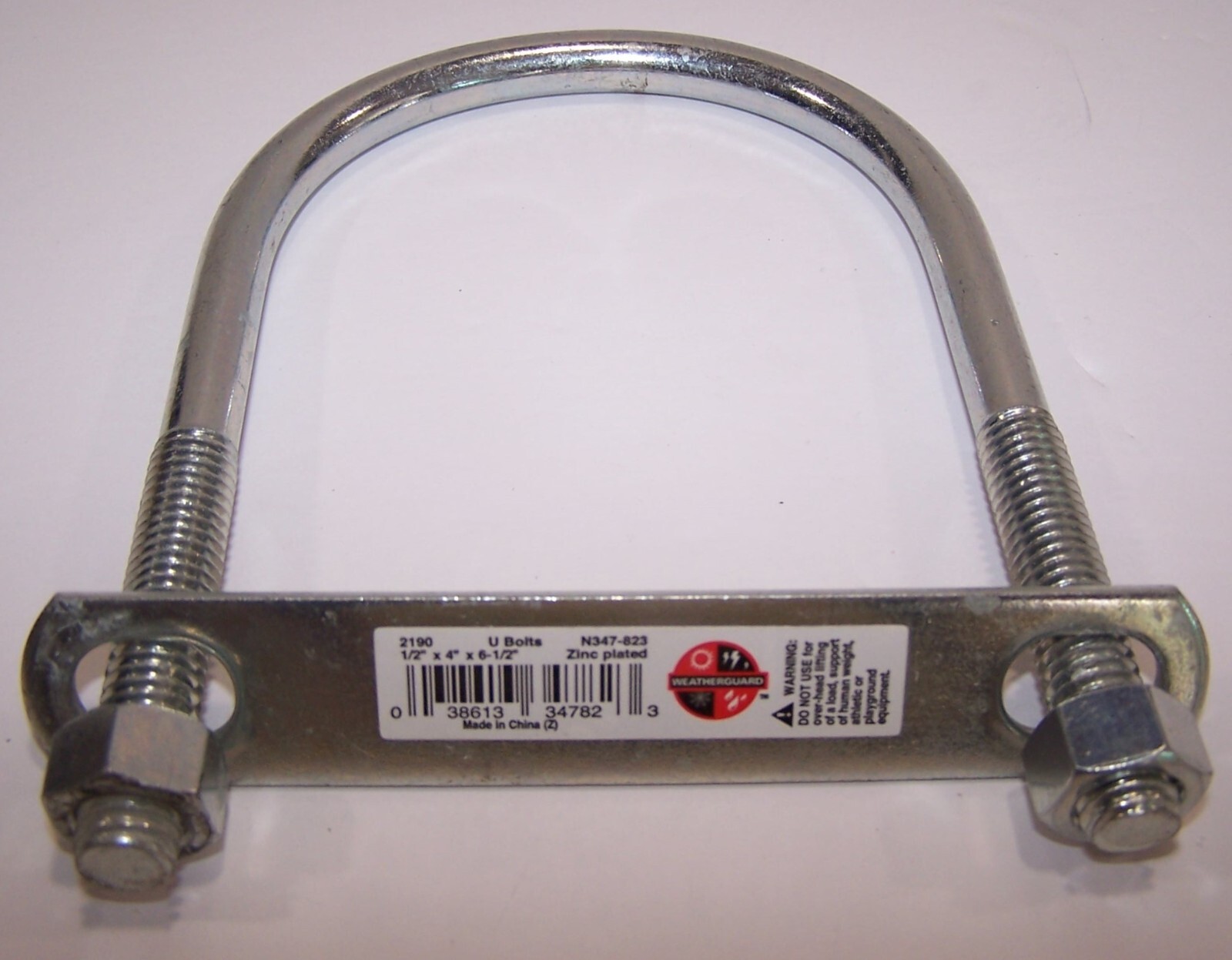 National Hardware N347-823 2190 U Bolt in Zinc plated, 1/2″ x 4″ x 6-1/2″