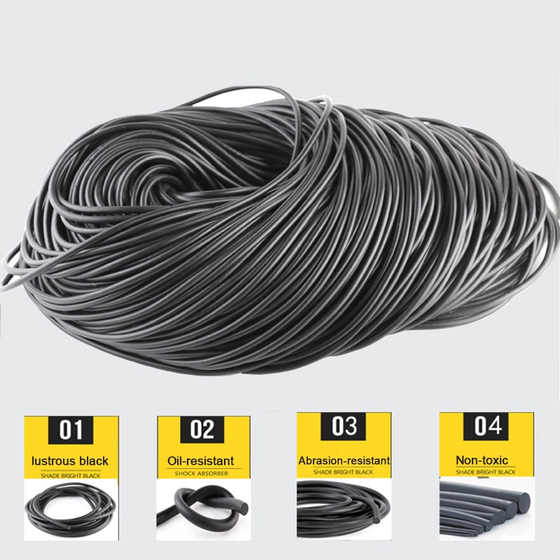 Solid Nitrile Rubber Cord Abrasion-resistant Oil-resistant seal Dia 2-30 mm