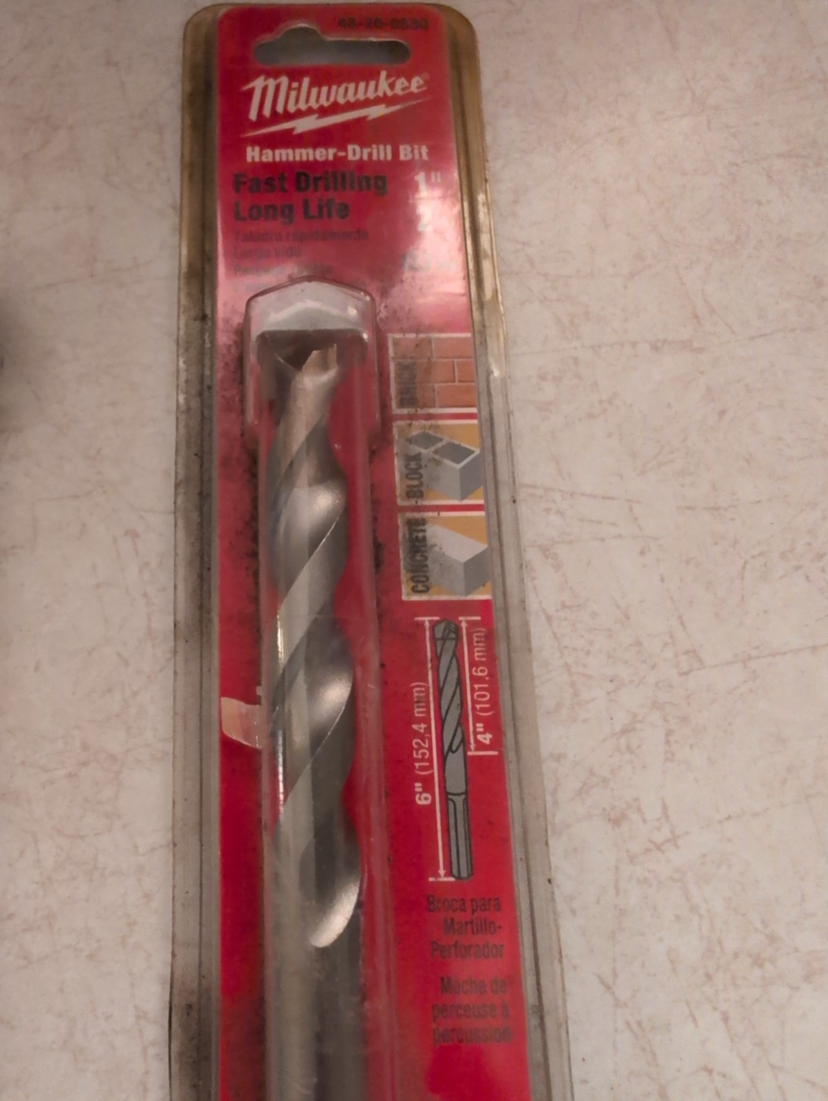 1/2 inch x 5 1/2inch Concrete Anchor Bolt (with nuts & washer) 9 Total With Bit