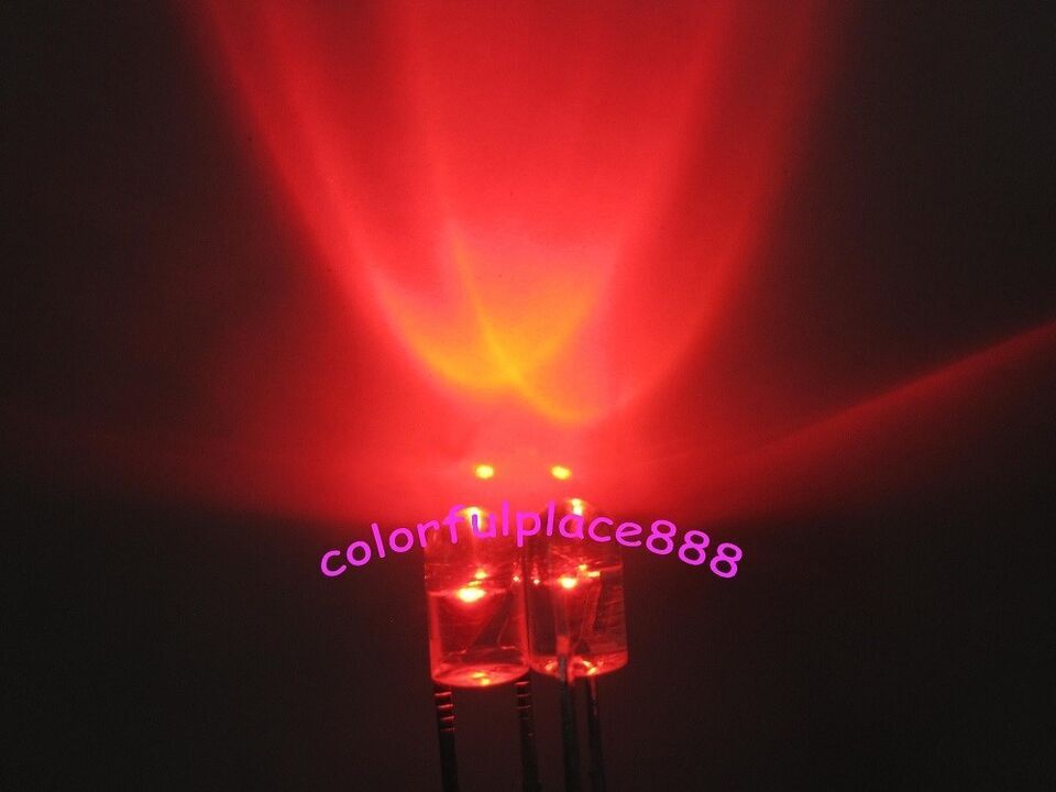3mm Flangeless Red Yellow Blue Green White Warm Orange UV Pink Water Clear LED