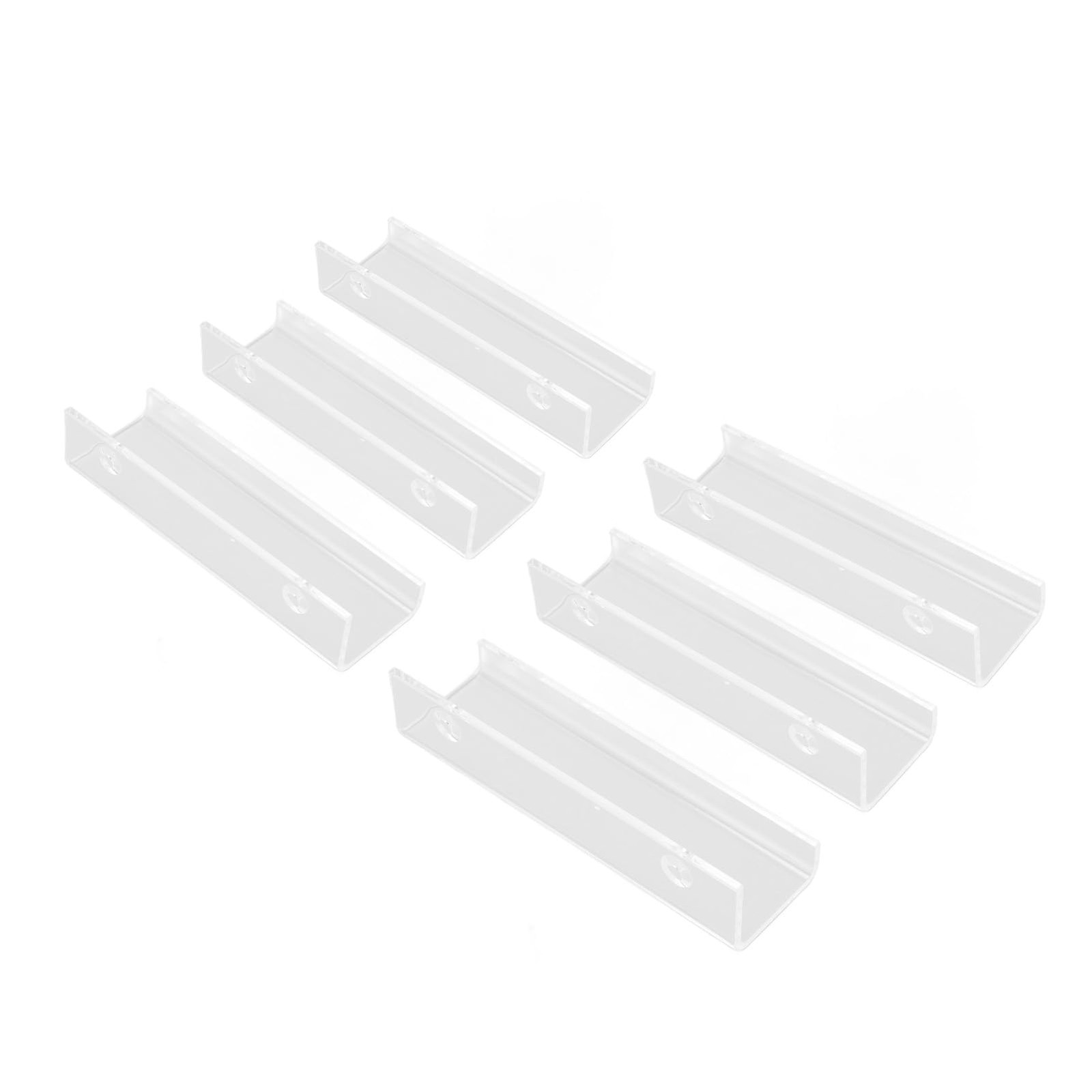 6 PCS 4Inch Clear Acrylic Record Shelves Wall Mount Vinyl Display Holder
