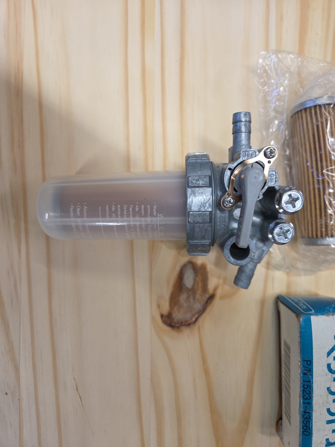 Kubota Fuel Filter Assembly With Extra Filter