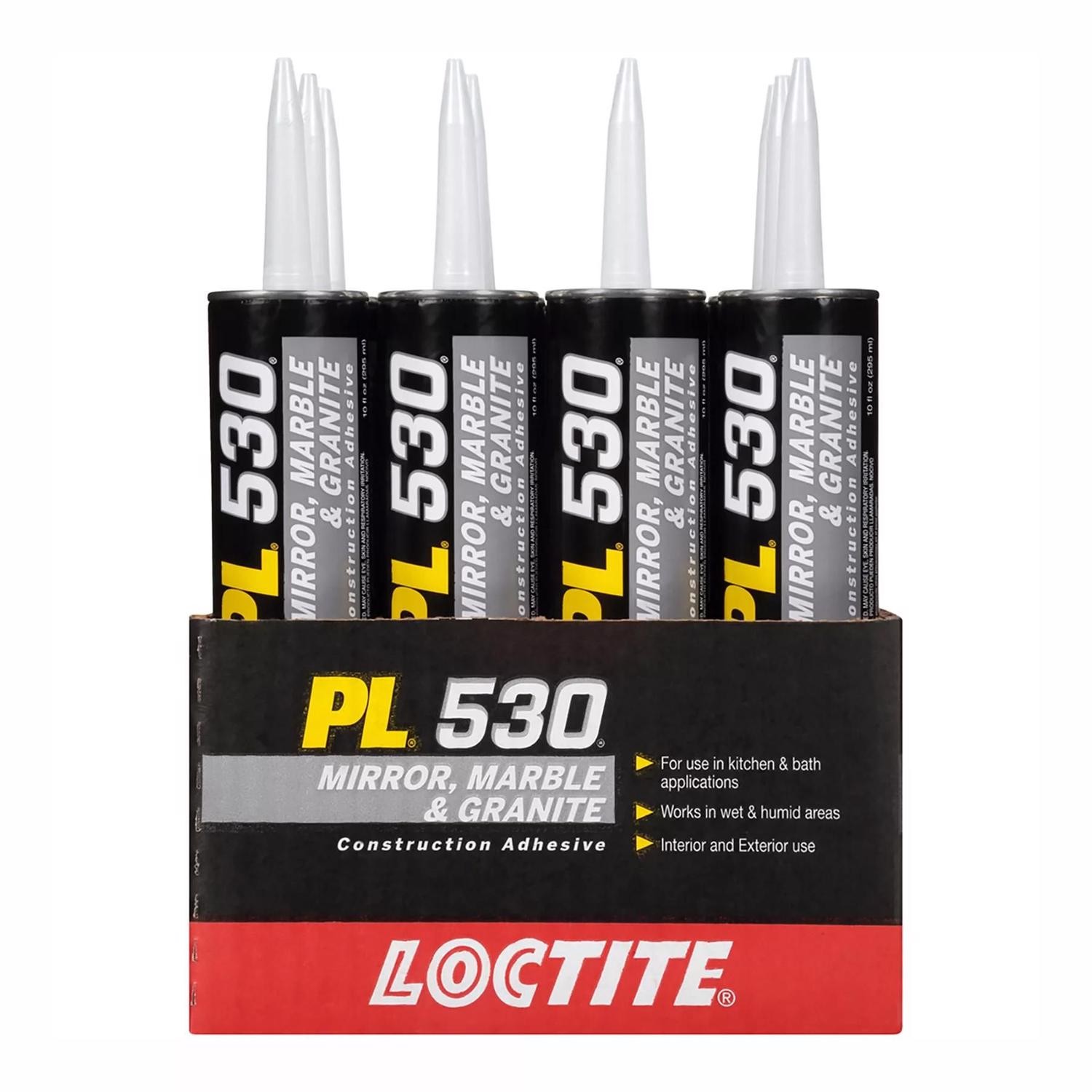 Loctite PL 530 Synthetic Rubber Construction Adhesive 10 oz (Pack of 12)