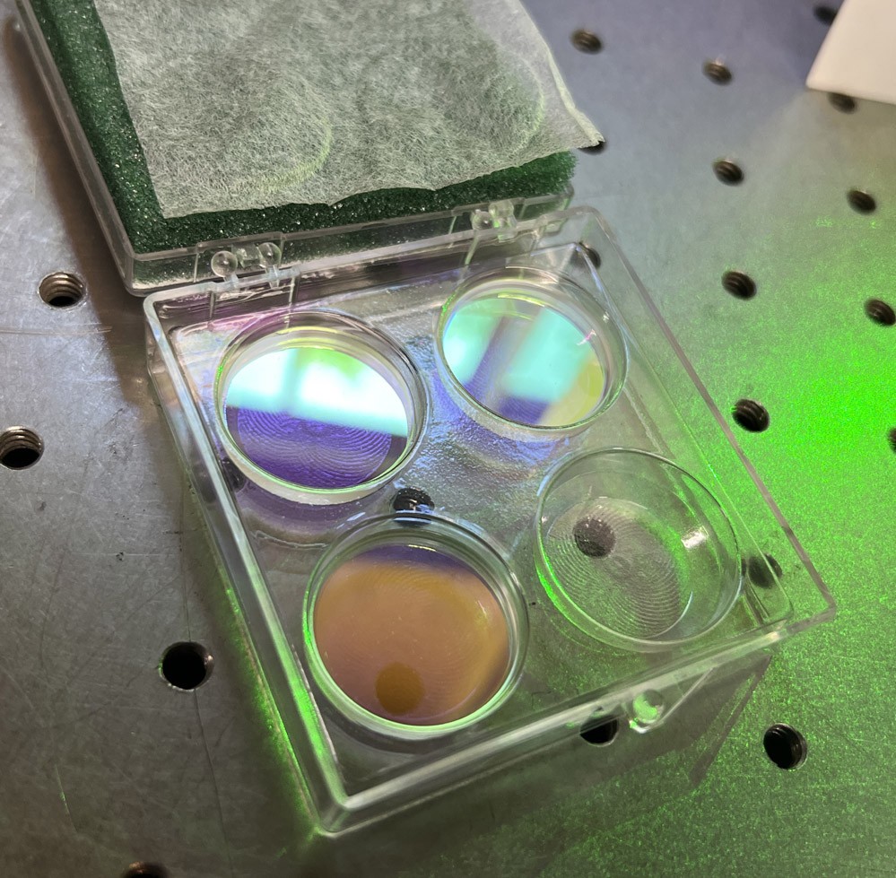 QTF Fused Silica Ø1″ HR 1064nm 532nm @ 45° mirror, HT 355nm