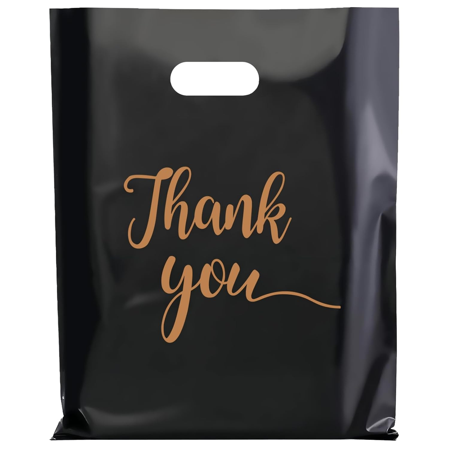 50 Pack Thank You Merchandise Bags, Extra Thick 2.36 Mil Wholesale Bulk Retail S