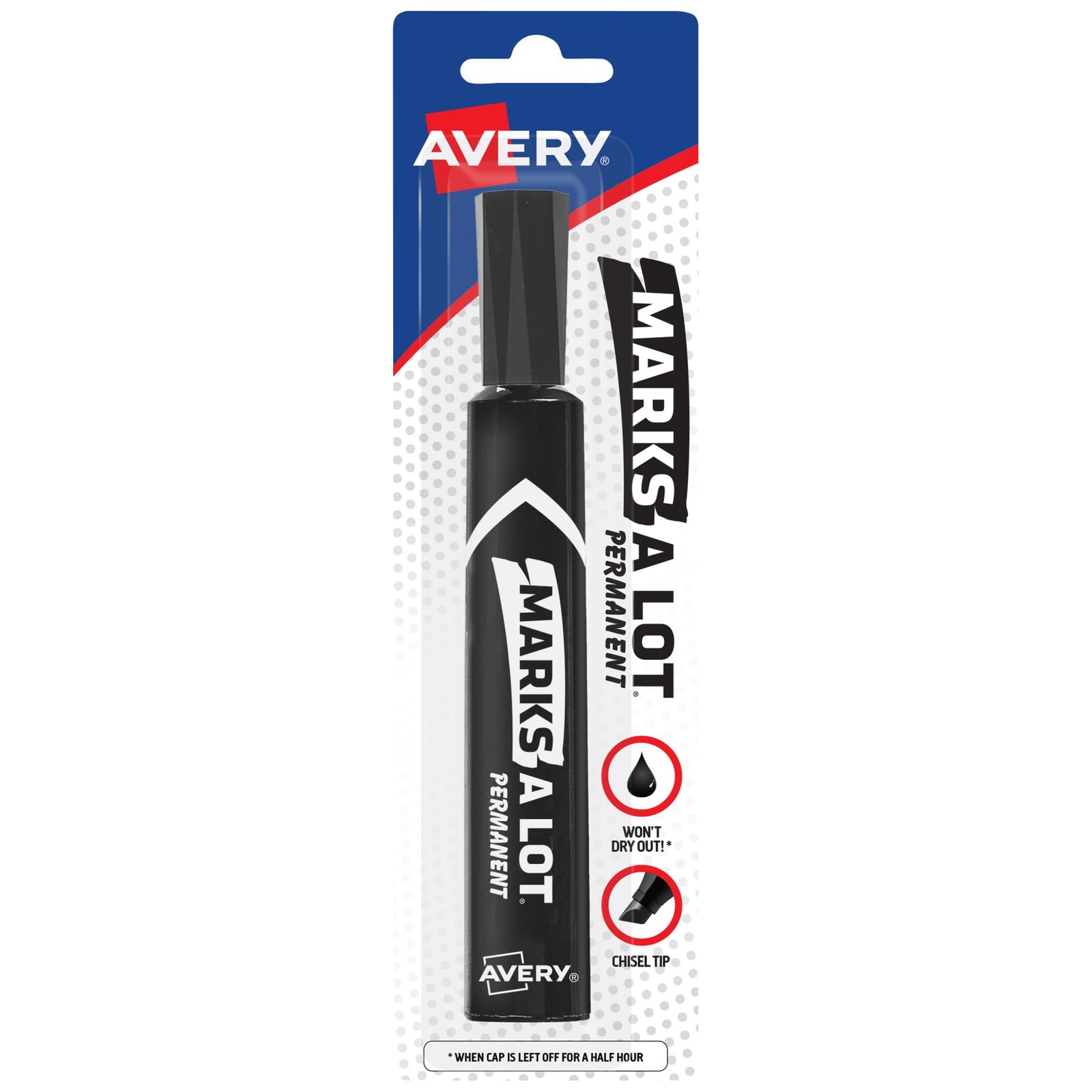 Avery Marks-A-Lot Permanent Marker, Regular 1 Count (Pack of 1), Black