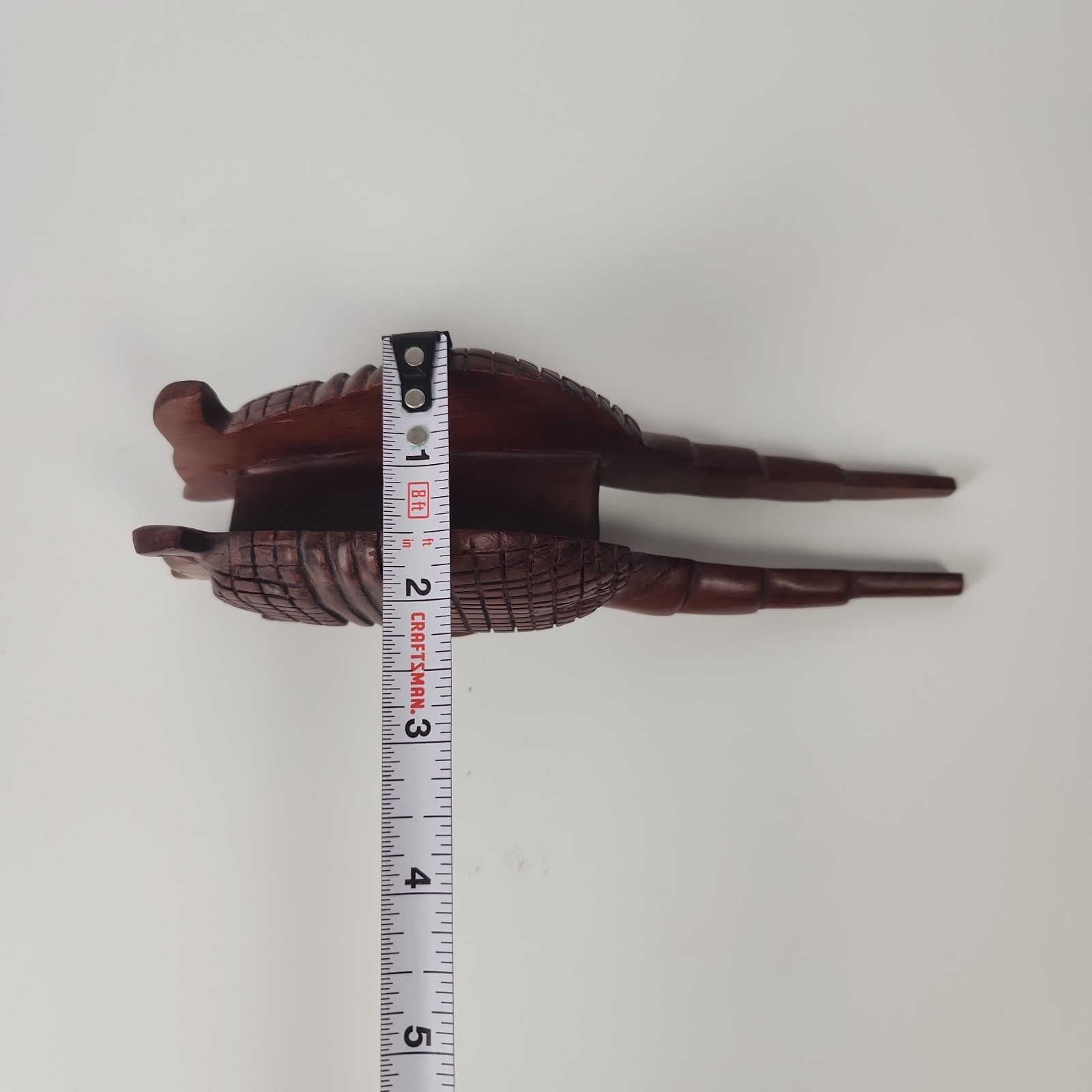 Ironwood Carved Armadillo Business Memo Note Card Holder Desktop Accessories