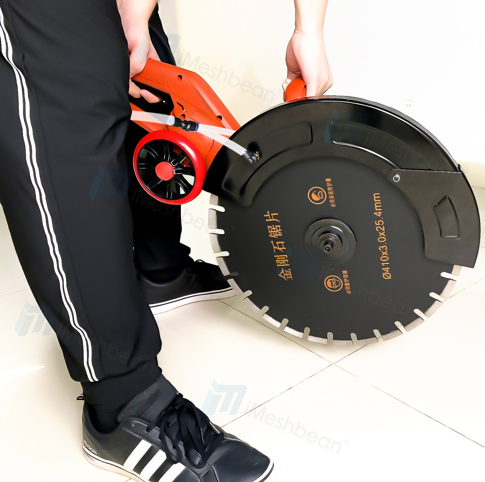 16” Electric Concrete Saw Wet/Dry Saw Cutter with Water Pump and Blade 3200W US