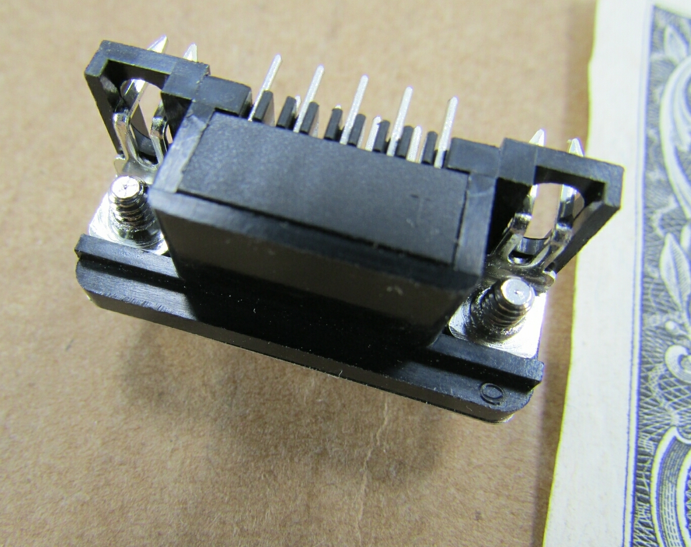 10 Female D-Sub Connectors DE-9 Pin Angle PC Board Mount Screw Terminal PCB