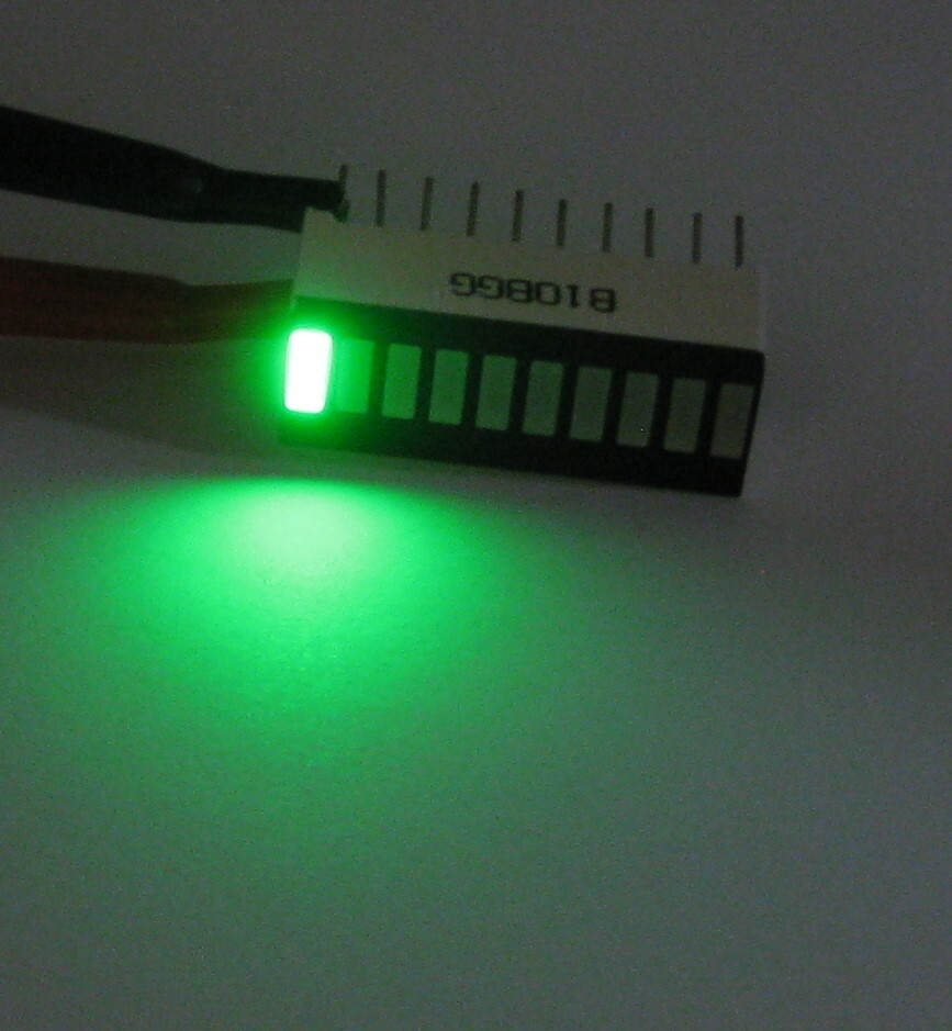 10 Segment Bright Green LED Bargraph Display Module – 2.5 V – 20 Pins – 5×1.8 mm