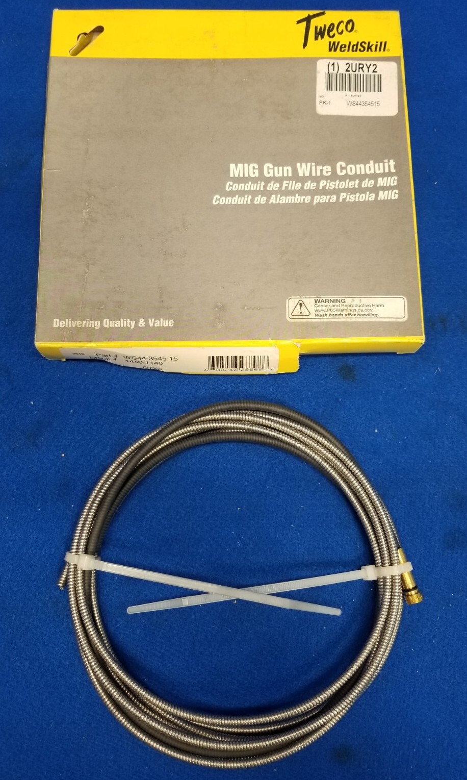 Tweco 14401140 Conduit Liner, Series 44, Max 0.045 Wire