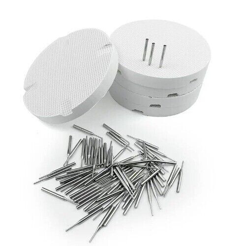 20 Pcs/Bag Dental Lab Supplies Honeycomb Firing Tray Metal Pin For Model Work