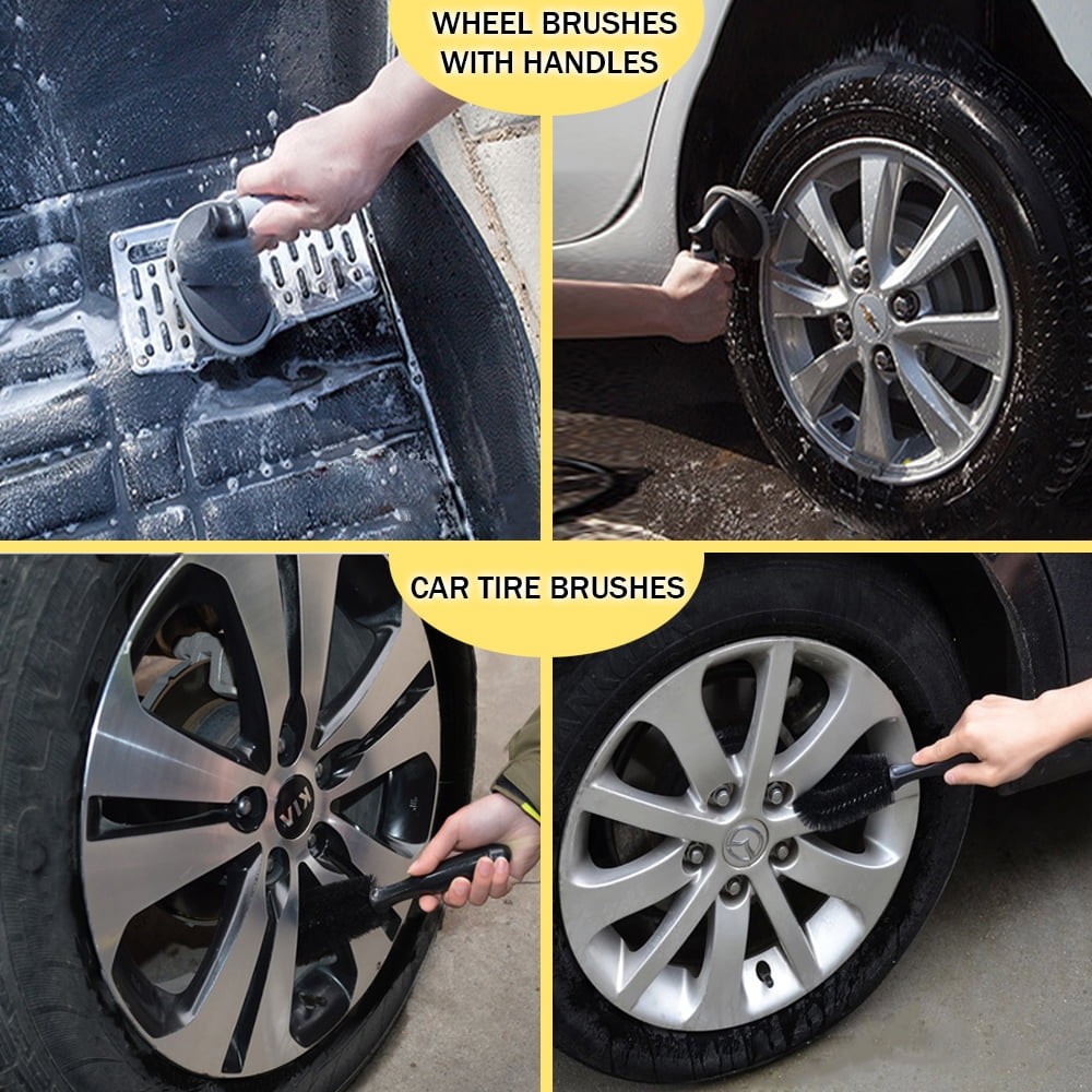 Professional Car Wash and Interior Detailing Kit with Microfiber Accessories