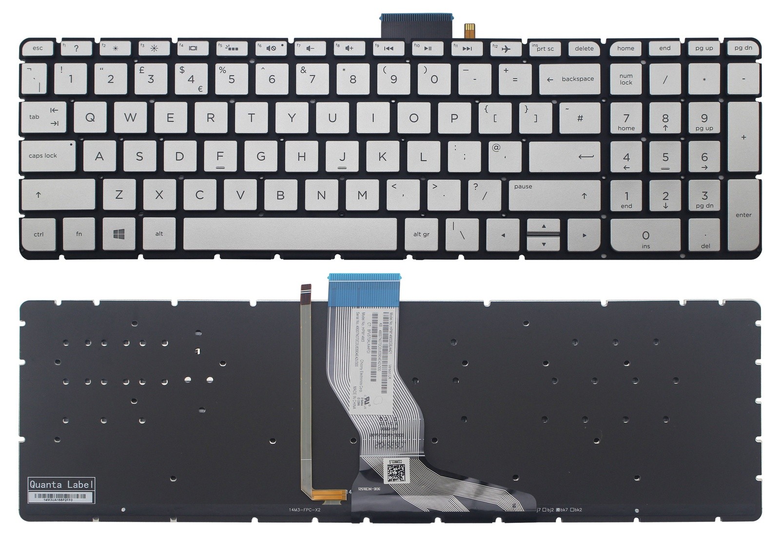 UK Backlit Keyboard For HP Pavilion 15-ab200 15-ab500 15-au000 15-au100 *hh