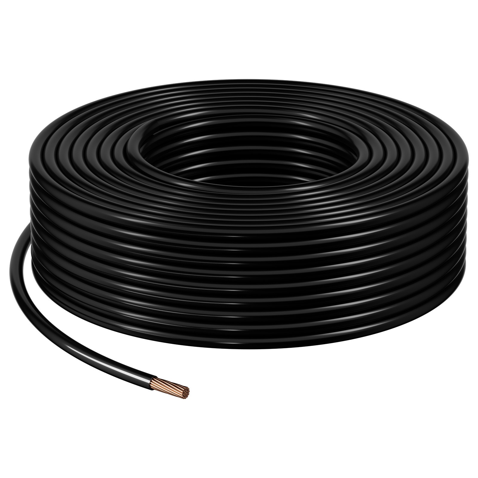 4 AWG THHN Wire 19-Stranded Black Copper Building Wire Nylon Jacket 175 ft 600V