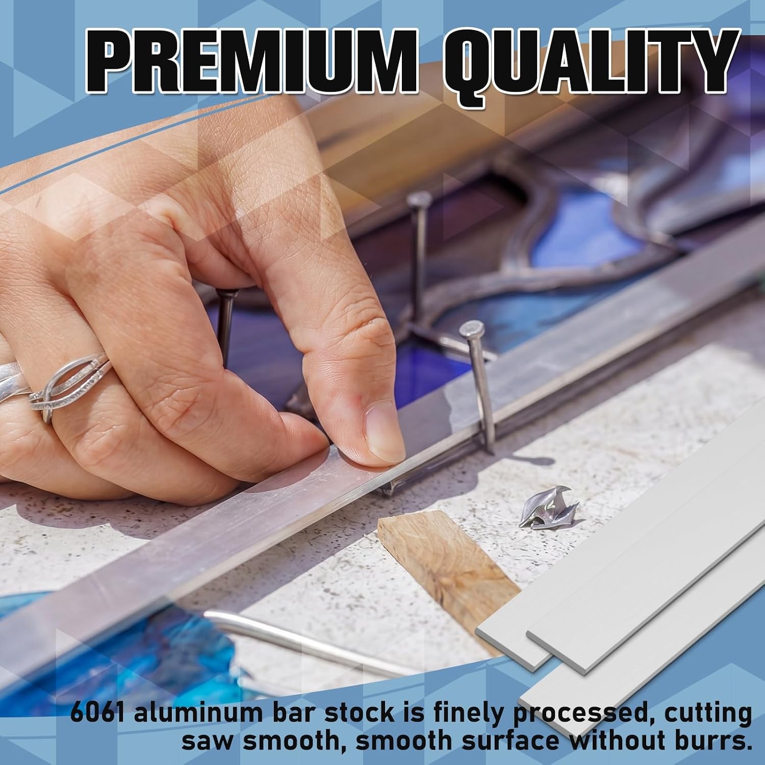 6061 T6 Aluminum Flat Bar 1/8″ x 1″ x 16″ Solid 3mm Aluminum Plate 8 Inch Bar