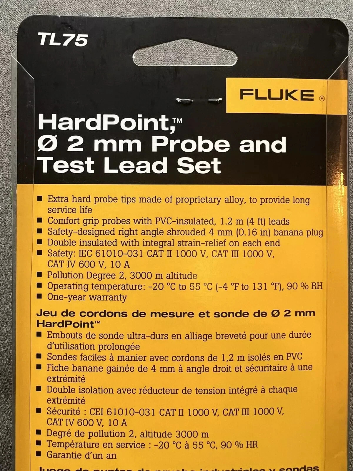 Genuine Fluke TL75 Hard Point 2mm Probe & Test Lead Set Don’t Be Fooled