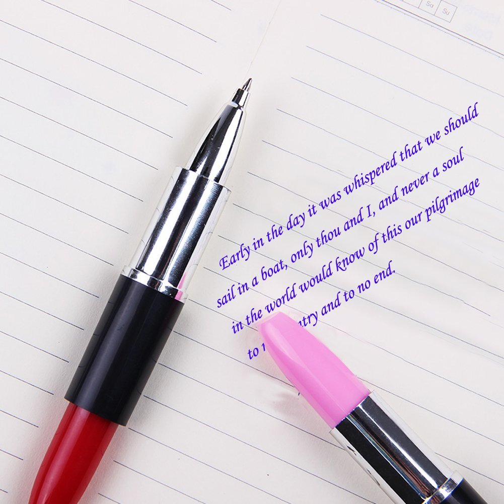 Lipstick Shape Pen, 24 PCS Creative Ballpoint Writing Pens Multi-Color Lipstick