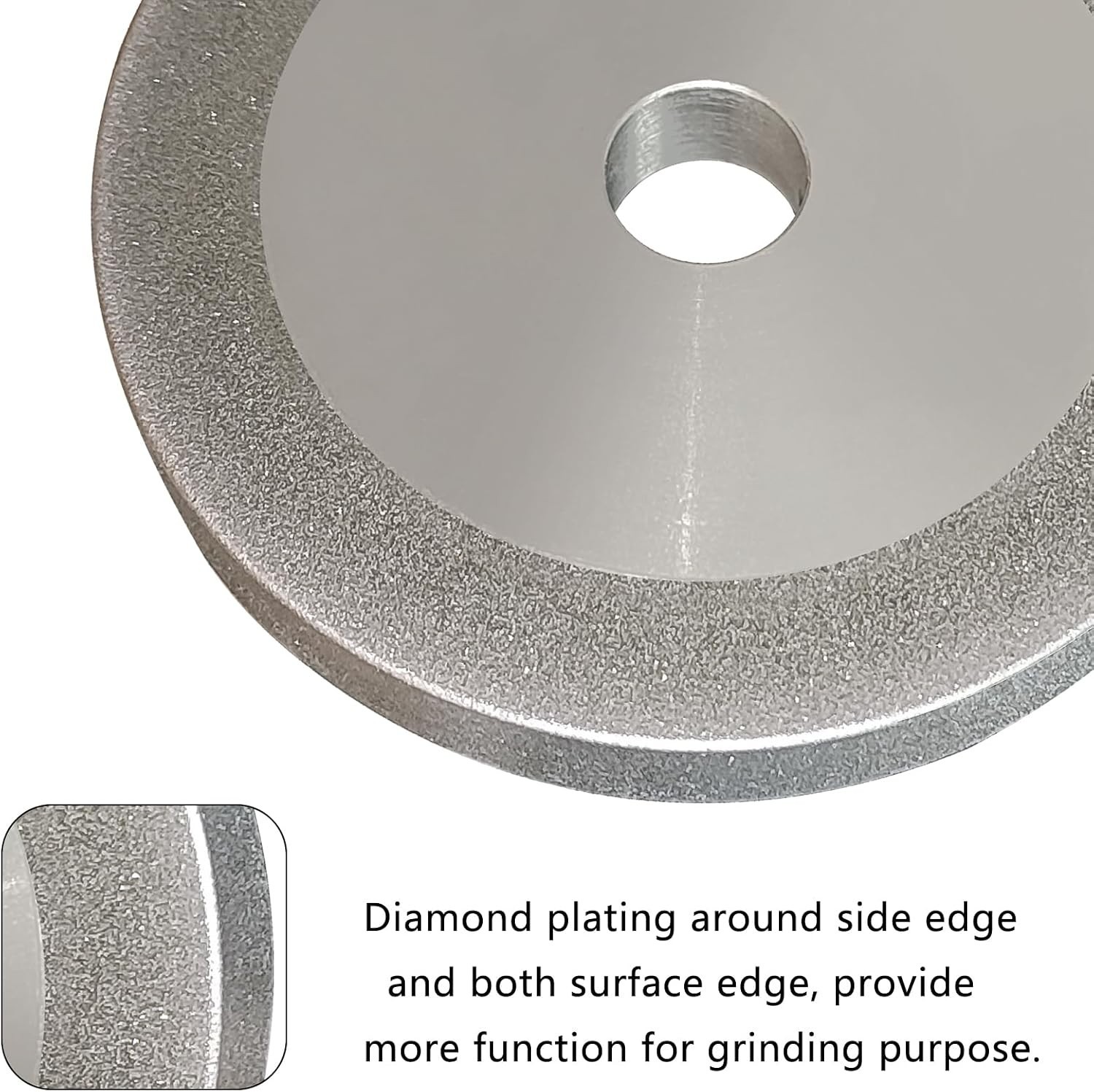 Diamond Grinding Wheel, 3 Inch, 150 Grit, 10mm Wide, 1/2″ Arbor