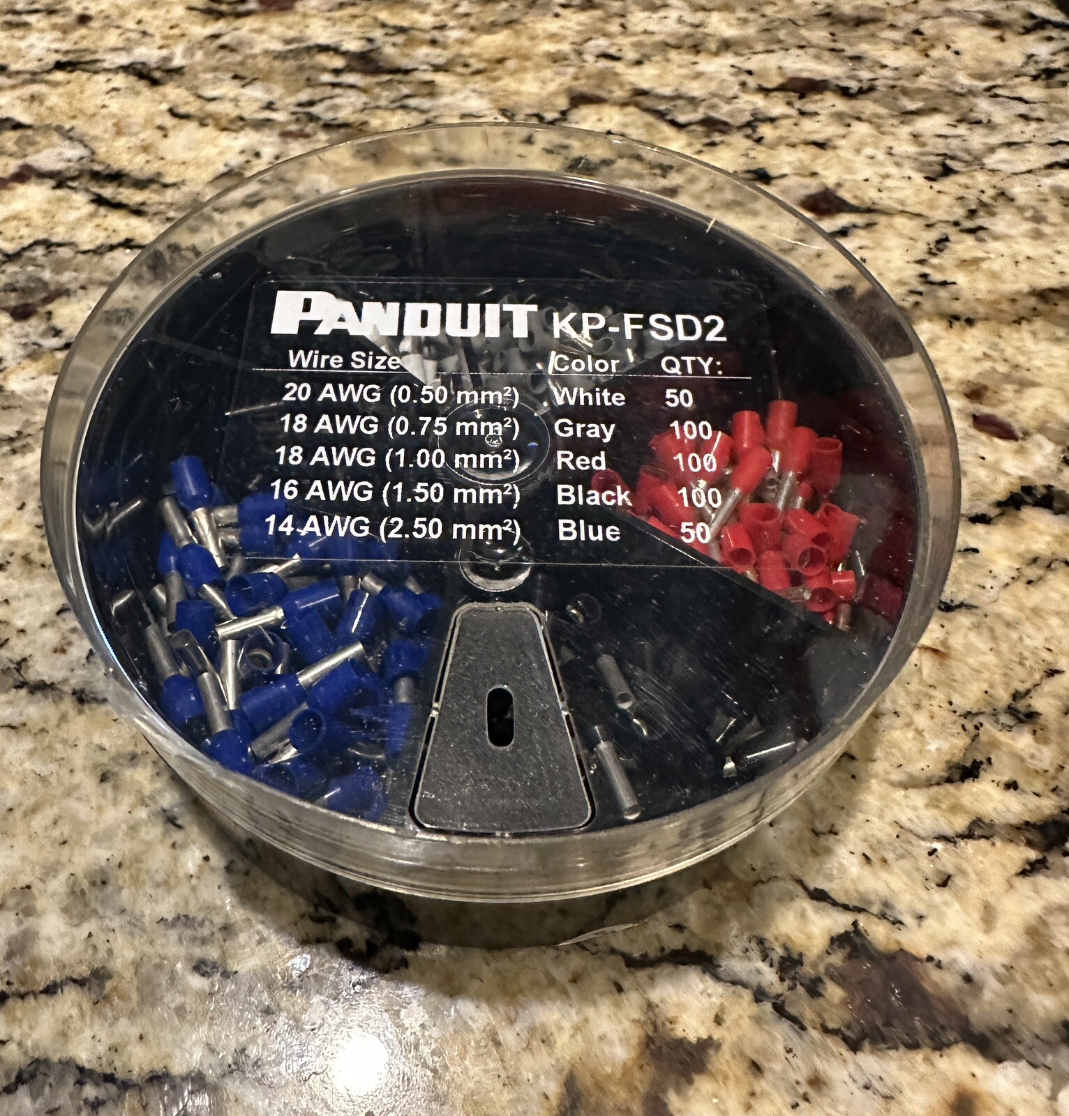 Panduit Kp-Fsd2 Ferrule Assort Kit, 400 Pieces, #22-14 Awg. Made in USA