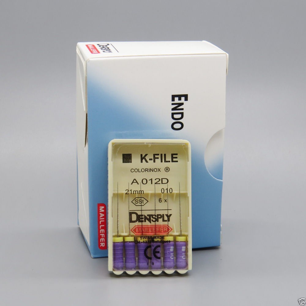Dentsply Maillefer K-file Endodontic stainless steel 21mm All sizes 30 files/pk
