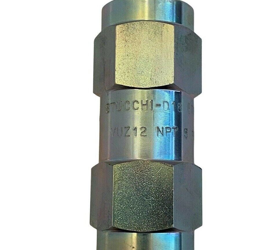 STUCCHI D18-VUZ12 VALVE INLINE CHECK 18 GPM 1/2″ NPTF 5 PSI CRACKING PRESSURE