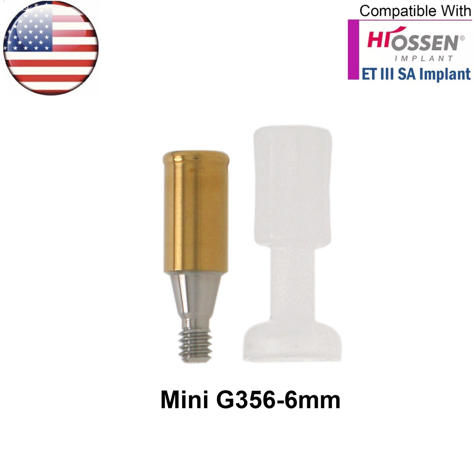 US Dental Mini Overdenture Locator Abutment & Male Caps Fits Hiossen Osstem ET