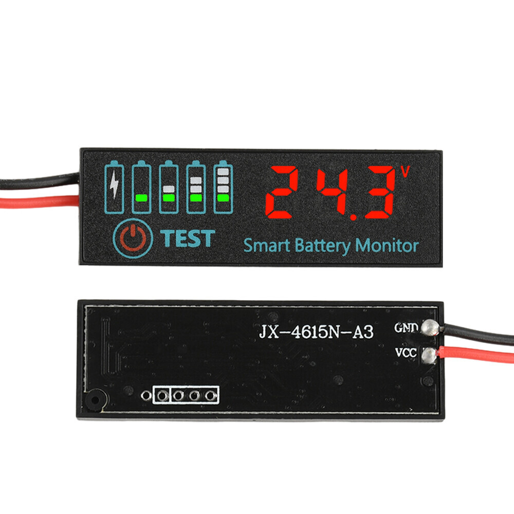 2pcs DC7-55V Lithium Battery Level Indicator Tester LED Voltage Power Monitor US