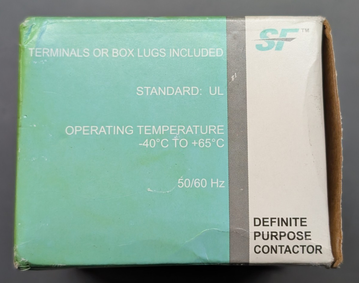 Trane Service First SFCTR3P40A120VL Contactor 3-Pole 40A 120V Coil DP New