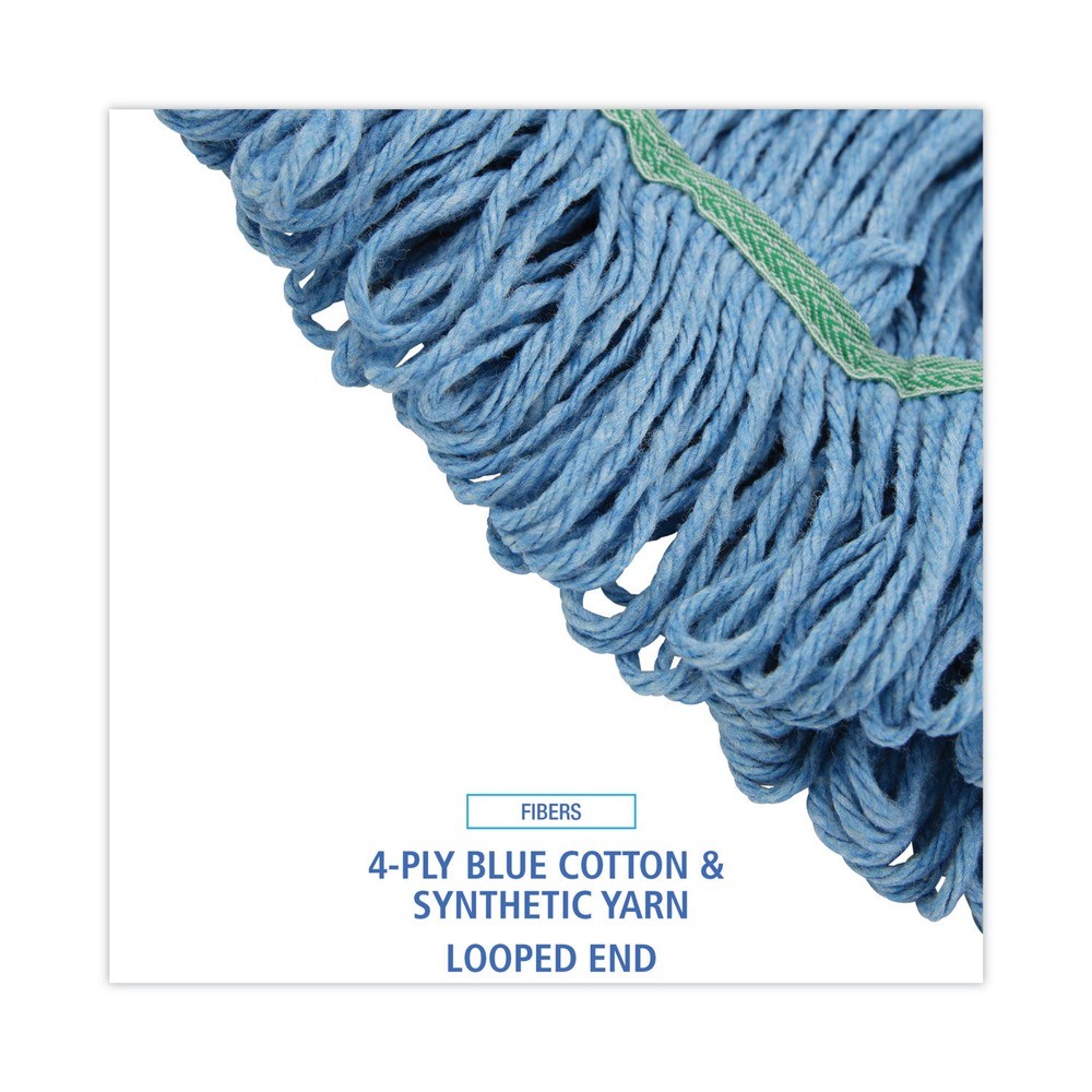 Boardwalk 502BLNB Super Loop Wet CO/SYN Mop Head – Medium, Blue New