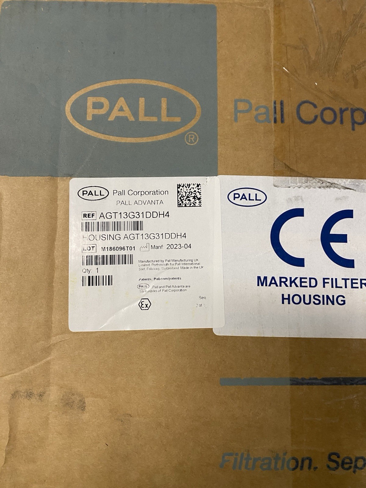 Pall Corporation Housing, Model AGT13G31DDH4