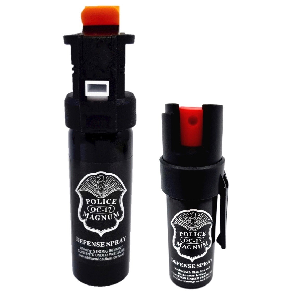 Police Magnum pepper spray 3 ounce Fire Master .50oz Pocket Clip Self Defense