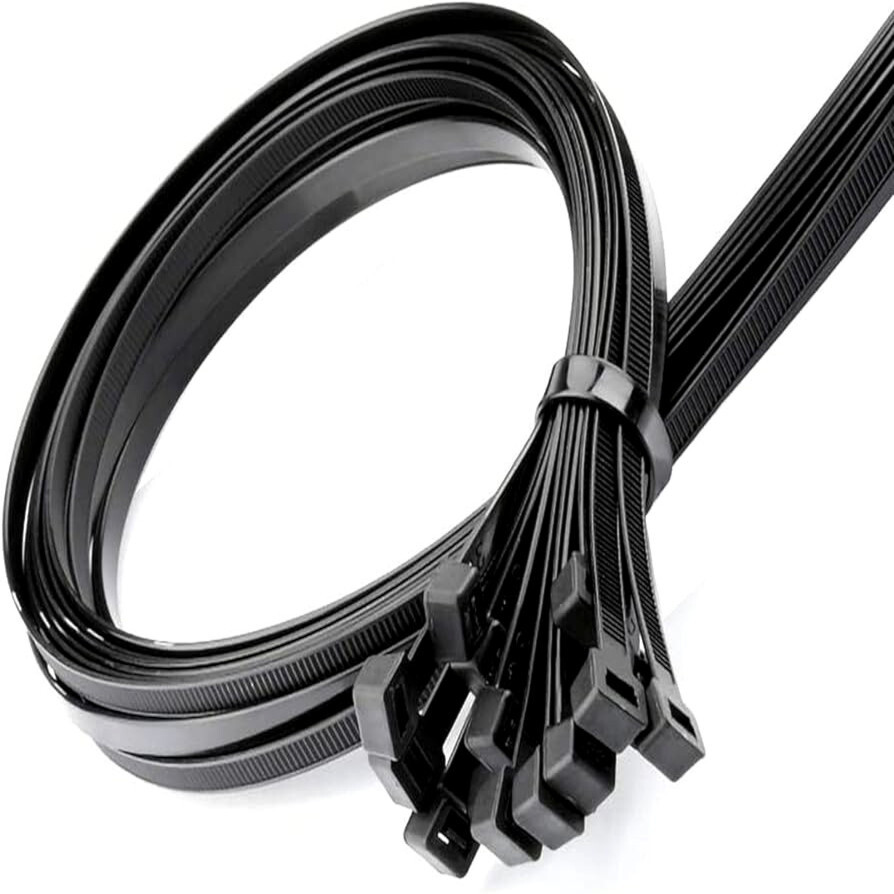(36″ INCH) 10 – 20 PACK BLACK CABLE ZIP TIES Heavy Duty UV Resistant Nylon 66 UL
