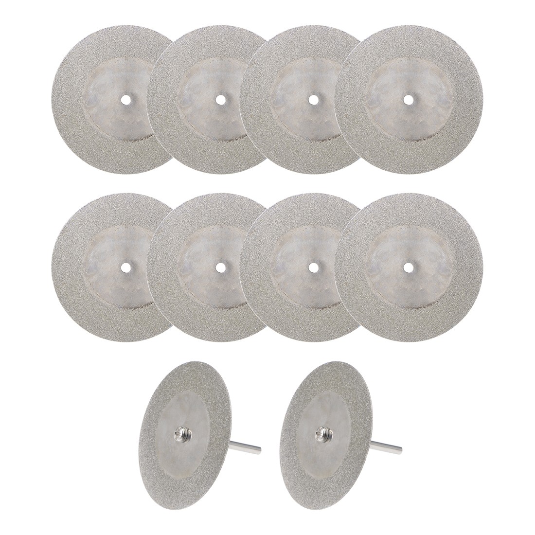 10Pcs 50mm Diamond Cutting Wheels Cut Off Wheel with 2Pcs Mandrels New