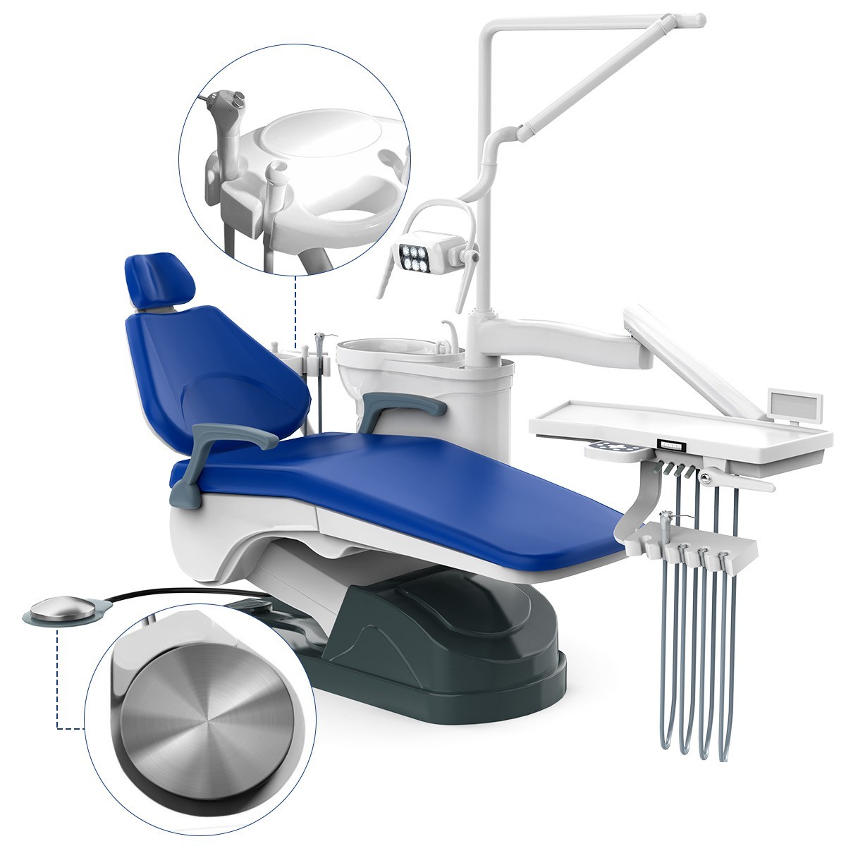Dental Unit Surgery Chair Computer Controlled DC Motor&Stool TJ2688-A1 110V