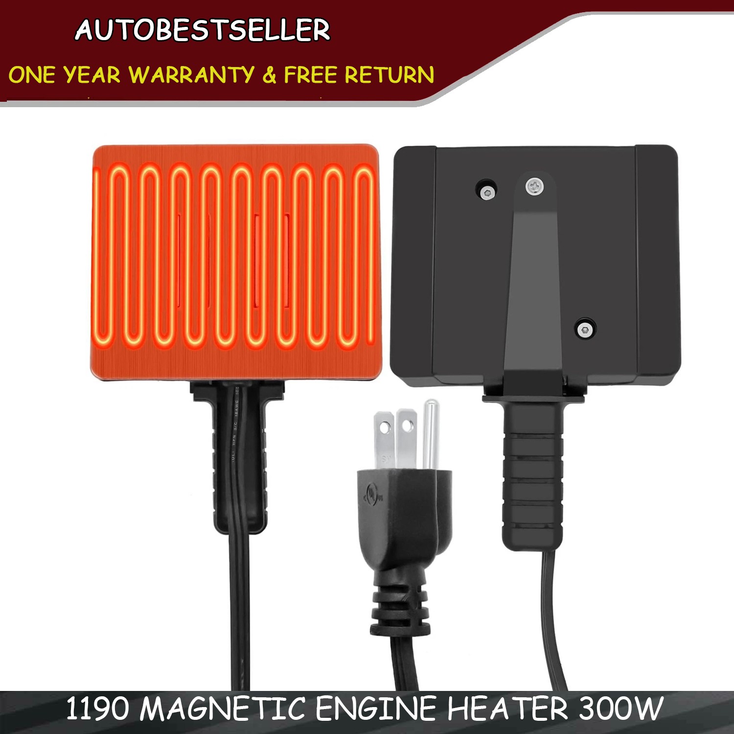 300w 1190 Magnetic Heater Engine Block Oil Pan Warmer 300 Watt 1190X BBRB1190